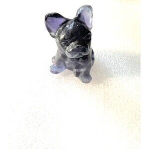 Adorable Fluorite French Bulldog Carving